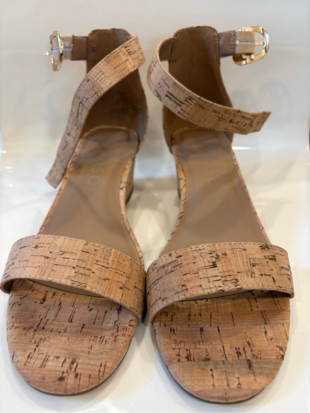 Aerosoles Cork Ankle Strap Block Heel Sandals Size 9M